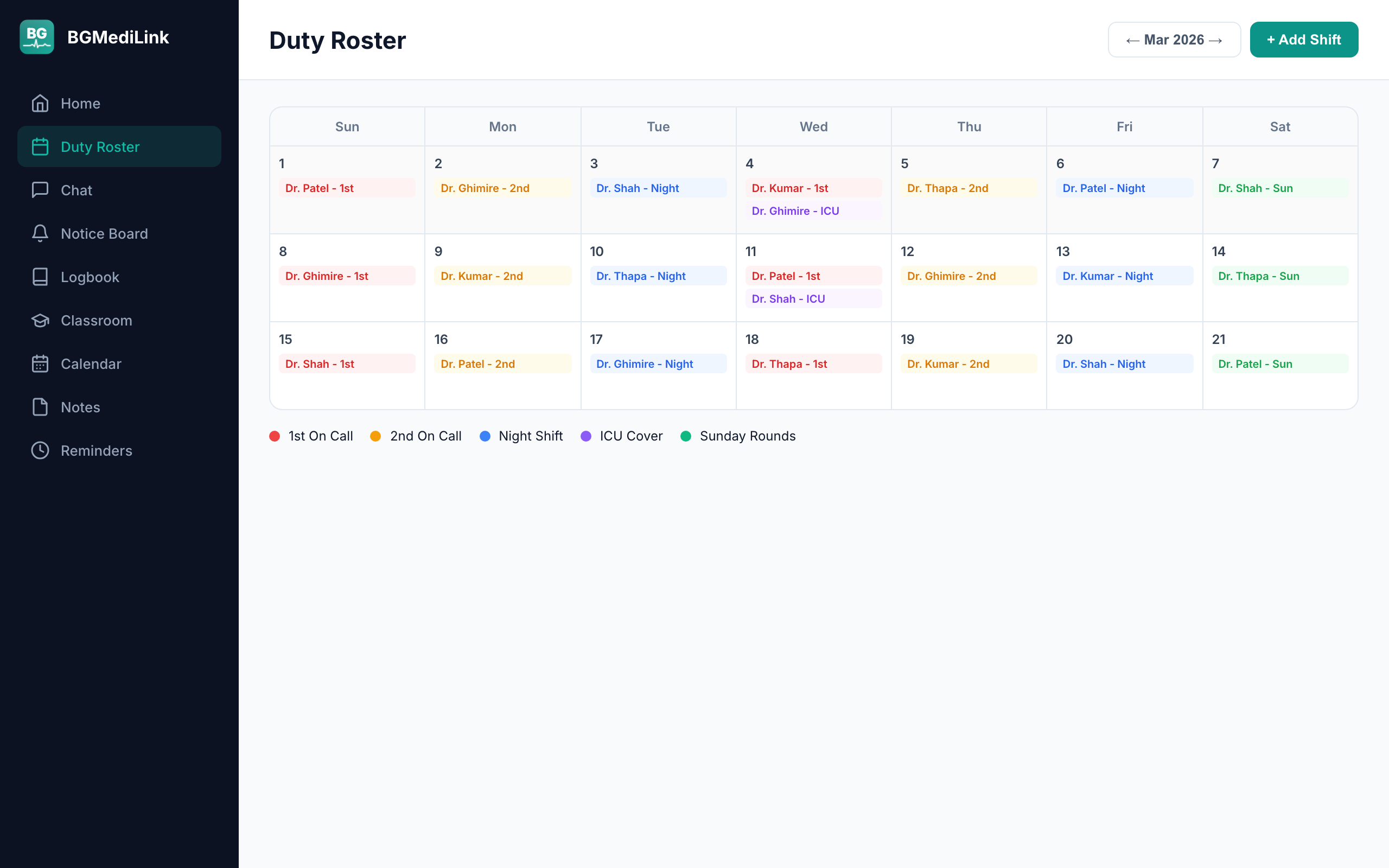 Duty Roster